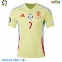 Camisa de time de futebol Espanha Alvaro Morata #7 Replicas 2º Equipamento Europeu 2024 Manga Curta
